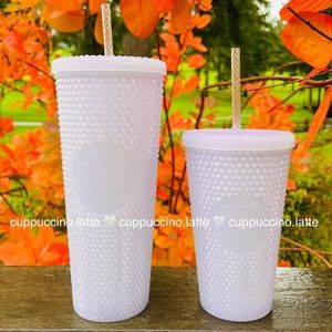 🤍NEW SET❄️Starbucks 2021 Holiday Icy Grande & Venti Studded Tumblers
